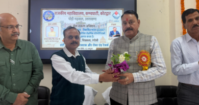 Kotdwar News……नशामुक्त, शिक्षित और कौशलयुक्त युवा ही विकसित भारत की नींव : महापौर शैलेंद्र सिंह रावत..कमल उनियाल की Report